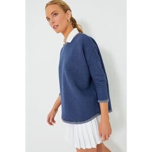 TUCKERNUCK SPORT Heathered Navy Reversible Ally Swing Sweatshirt Size XS/S NWT